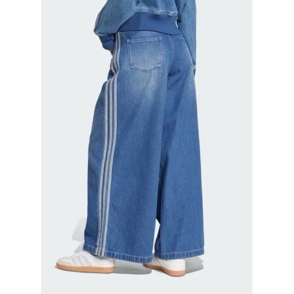 adidas Pants - New Season! Adidas Adicolor Denim Adilenium Wide Leg Pant 90's Fashion 31/30 NWT